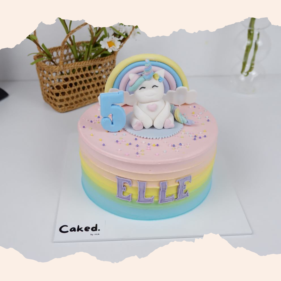 Rainbow Unicorn Cake