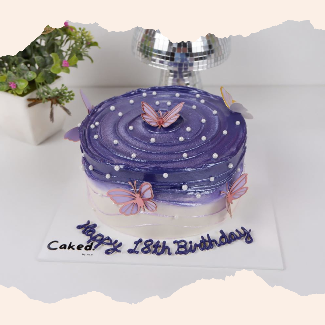Whimsical Butterfly Cake