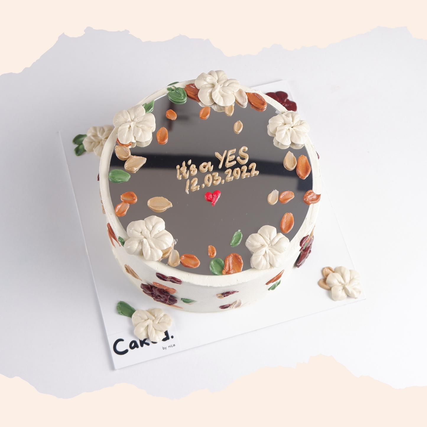 Boho Palette Mirror Cake