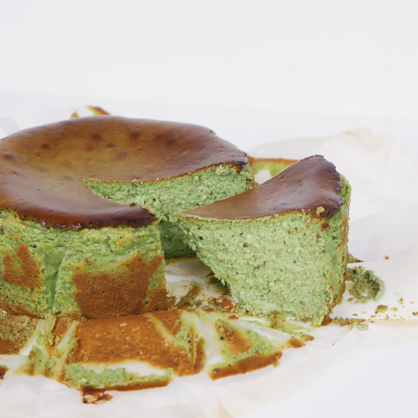 Matcha Burnt Basque Cheesecake