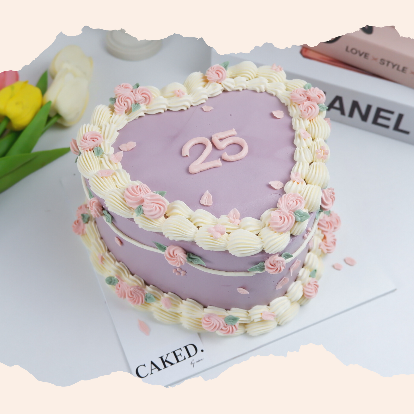 Rosette Heart Cake