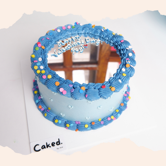 Blue Mirror Cake