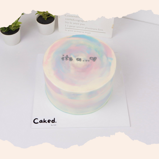 Ombre Gender Reveal Cake