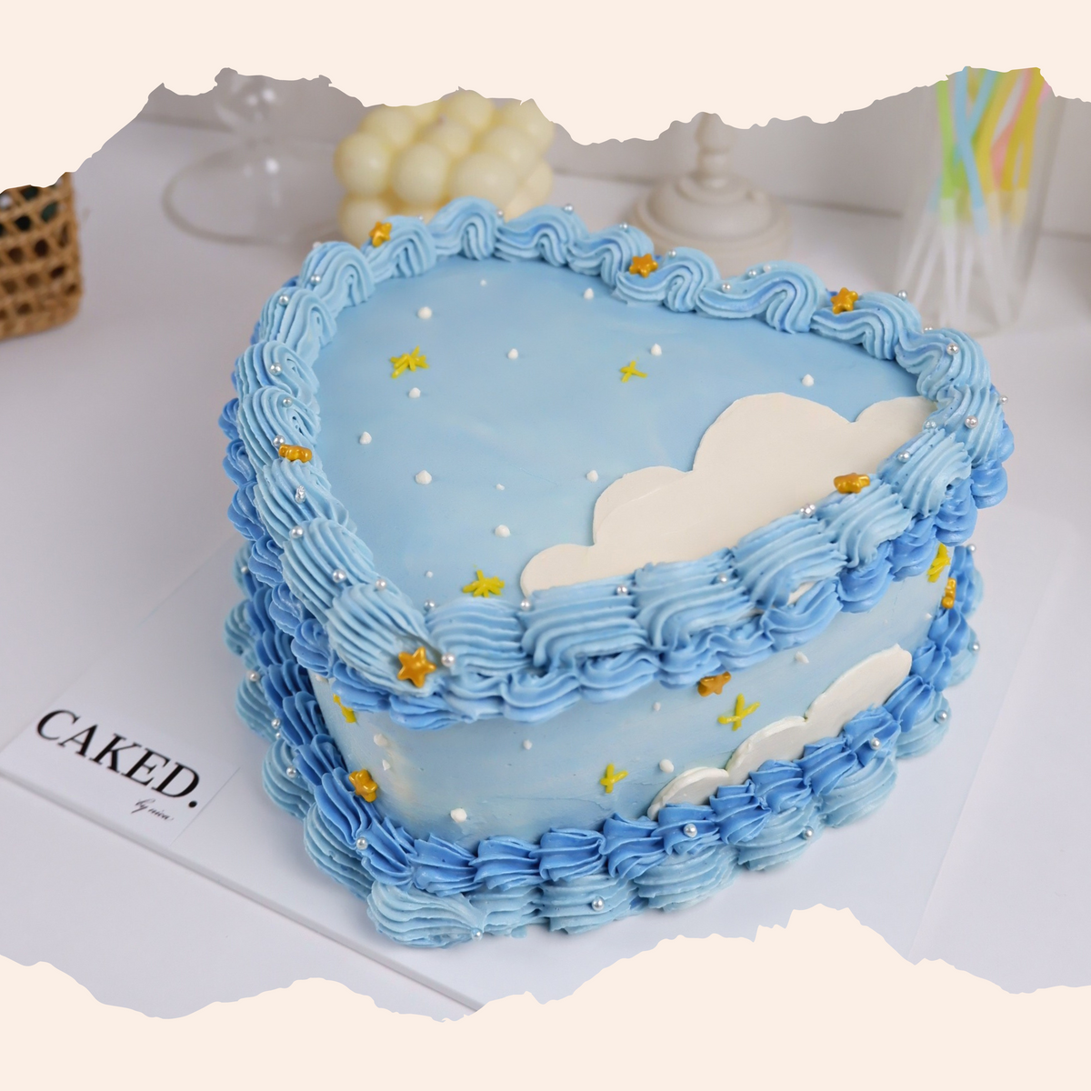 Sky Heart Cake – Amberlyns Cake