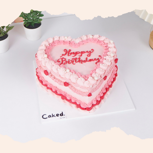 Valentine Vintage Heart Cake